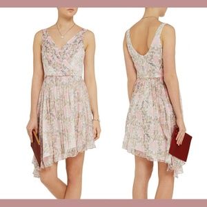 NEW $395‎ Elizabeth and James [size 6 ] Manette Floral Print Silk Dress